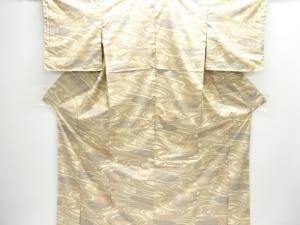 アンティーク　流水模様本場大島紬着物(染)